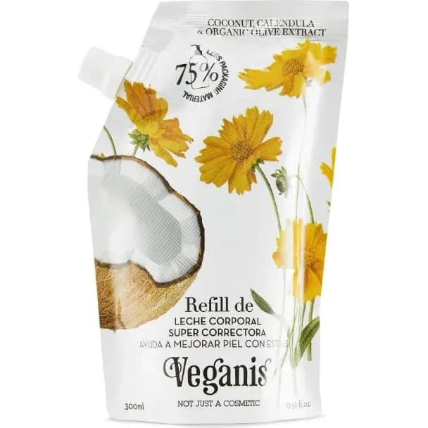 Leche Corporal Veganis Coco y Caléndula Repuesto 300 ml