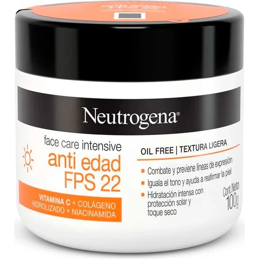 Crema Facial Neutrogena Antiedad FPS 22