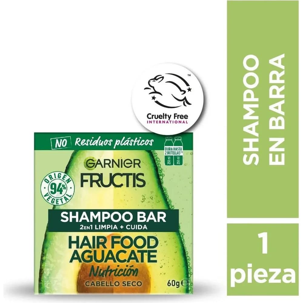 Shampoo en Barra Garnier Fructis Aguacate 60 g
