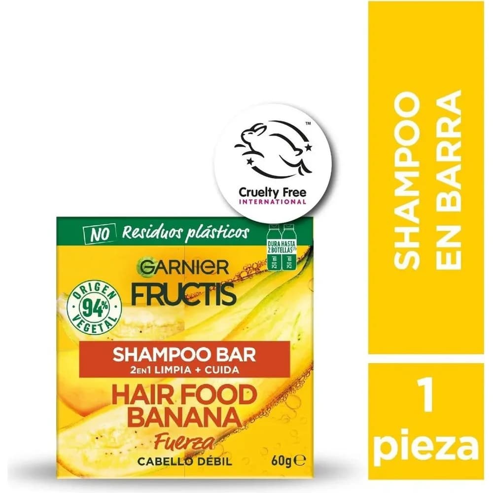 Shampoo en Barra Garnier Fructis Hair Food Banana 60 g