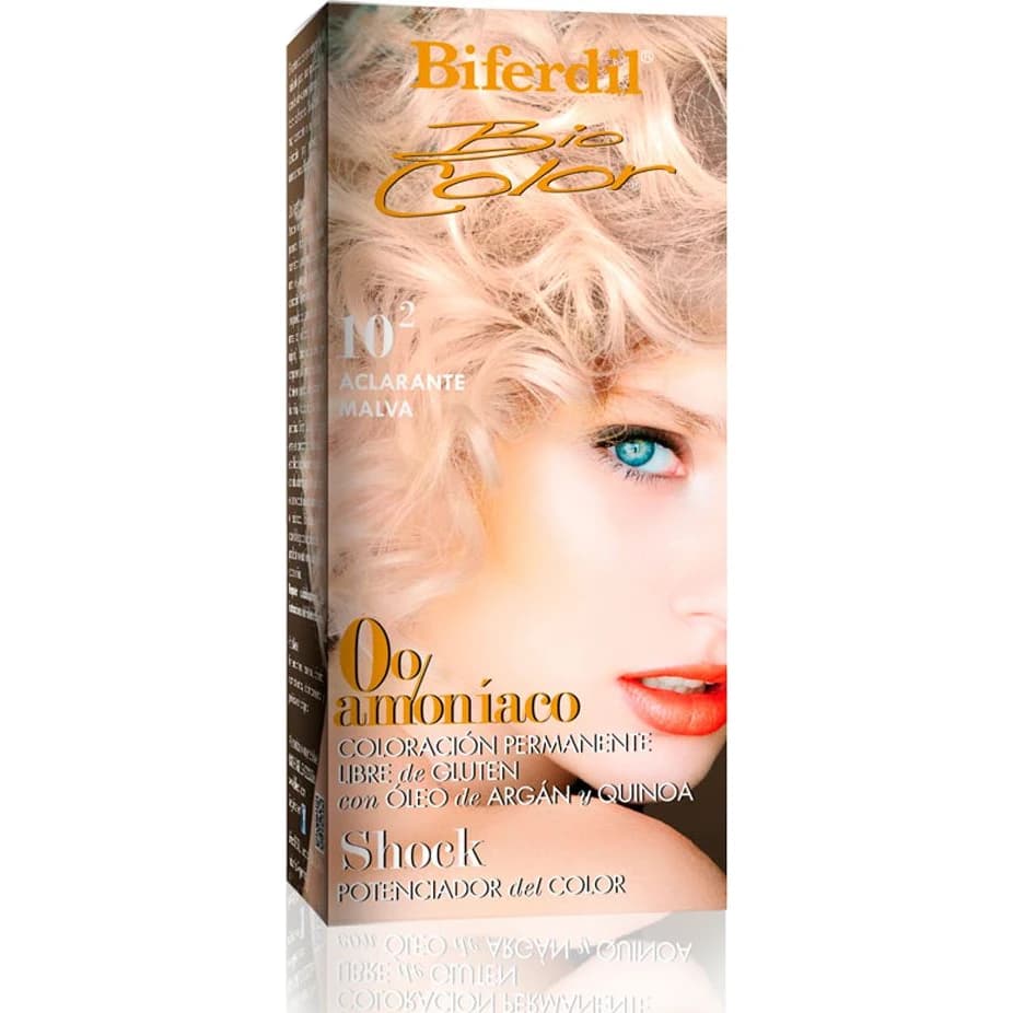 Tintura Capilar Biferdil Biocol 0% Amoníaco Tono 10.2 Aclarante Malva