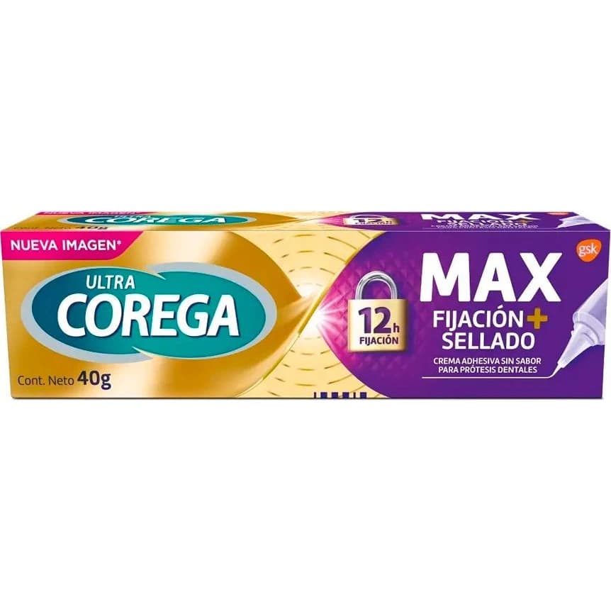 Adhesivo para Prótesis Dentales Ultra Corega Max 40 g