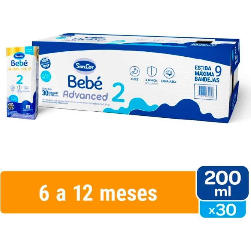 Leche Sancor Bebé 2 Advance 200 ml x 30 Unidades