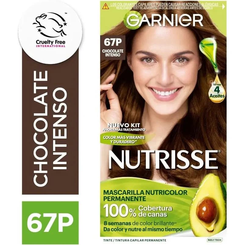 Tintura Capilar Garnier Nutrisse Tono 67P Puro Chocolate