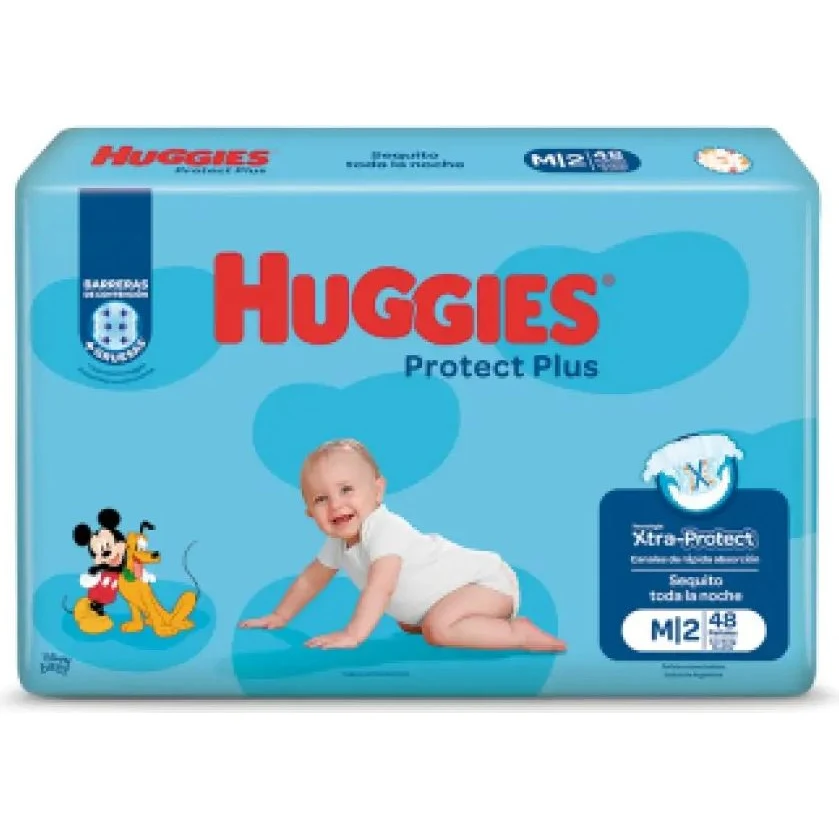 Pañales Huggies Protect Plus Talle M x48