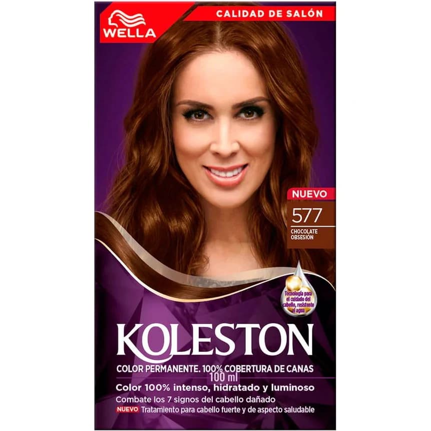 Tintura Capilar Koleston Kit Tono 577 Chocolate Oscuro