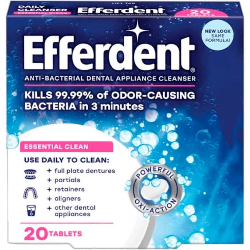 Tabletas Limpiadoras Efferdent x20 unidades