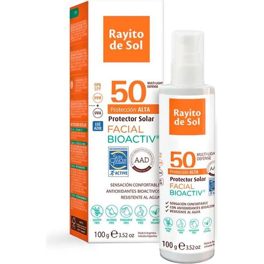 Protector Solar Facial Rayito de Sol FPS 50 100 g