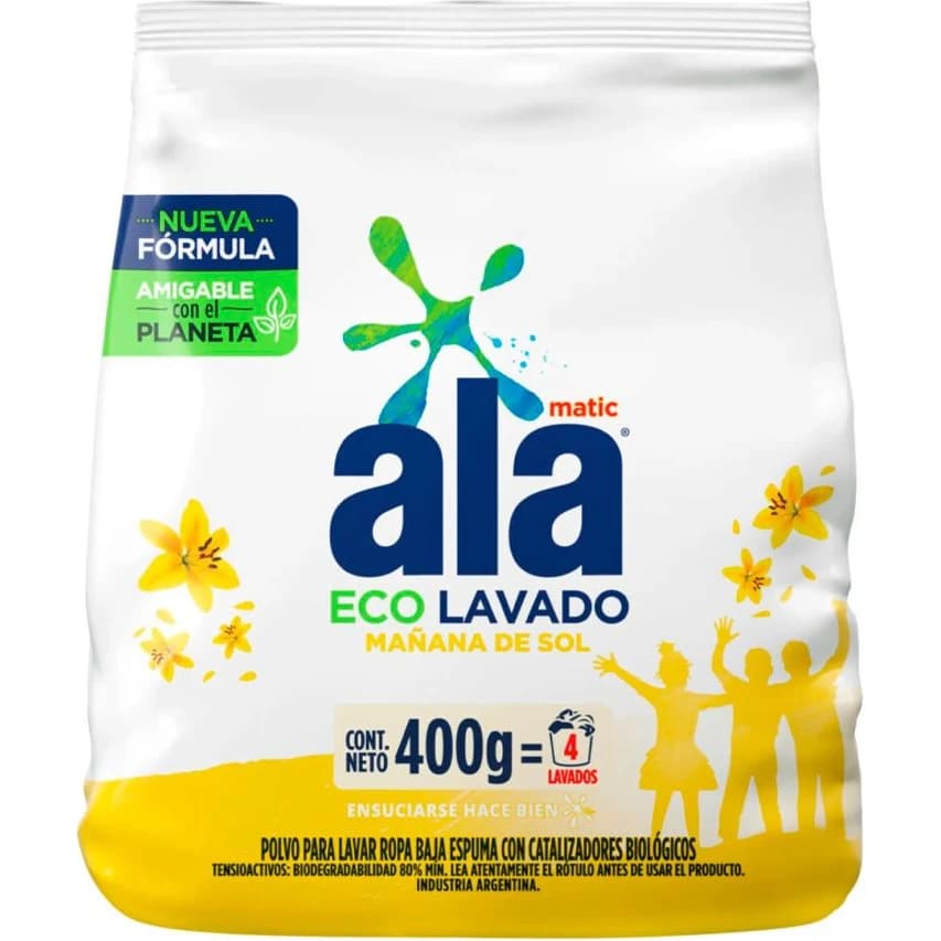 Jabón en Polvo Ala Matic Manantial Ecológico 400 g