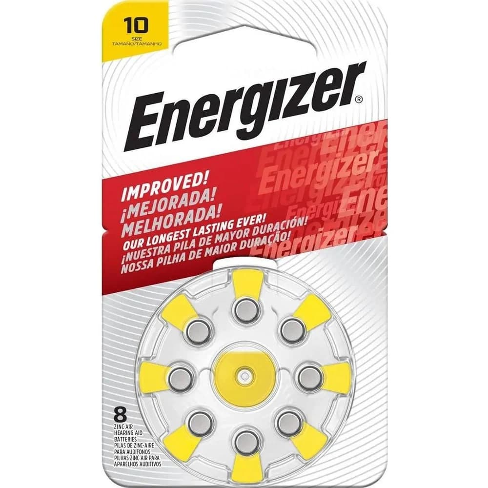 Pilas Audífono Energizer AZ10 Pack 8 Unidades