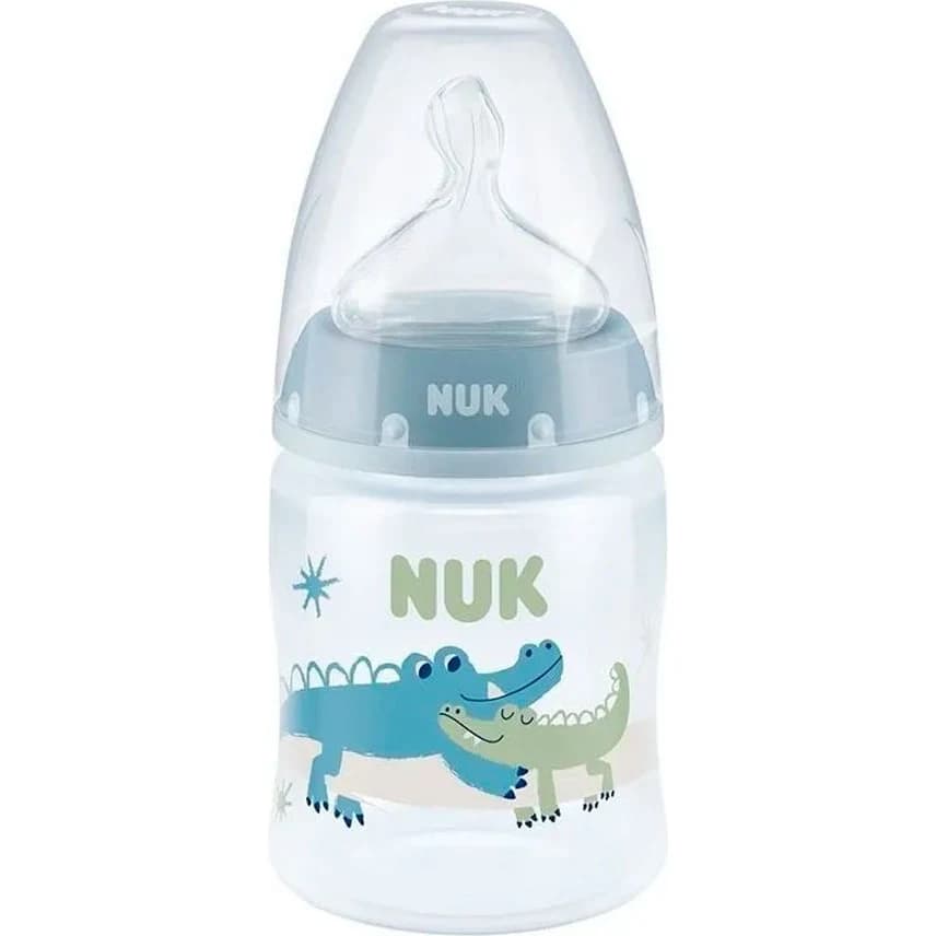 Mamadera NUK First Choice con Temperatura Cocodrilo 150 ml