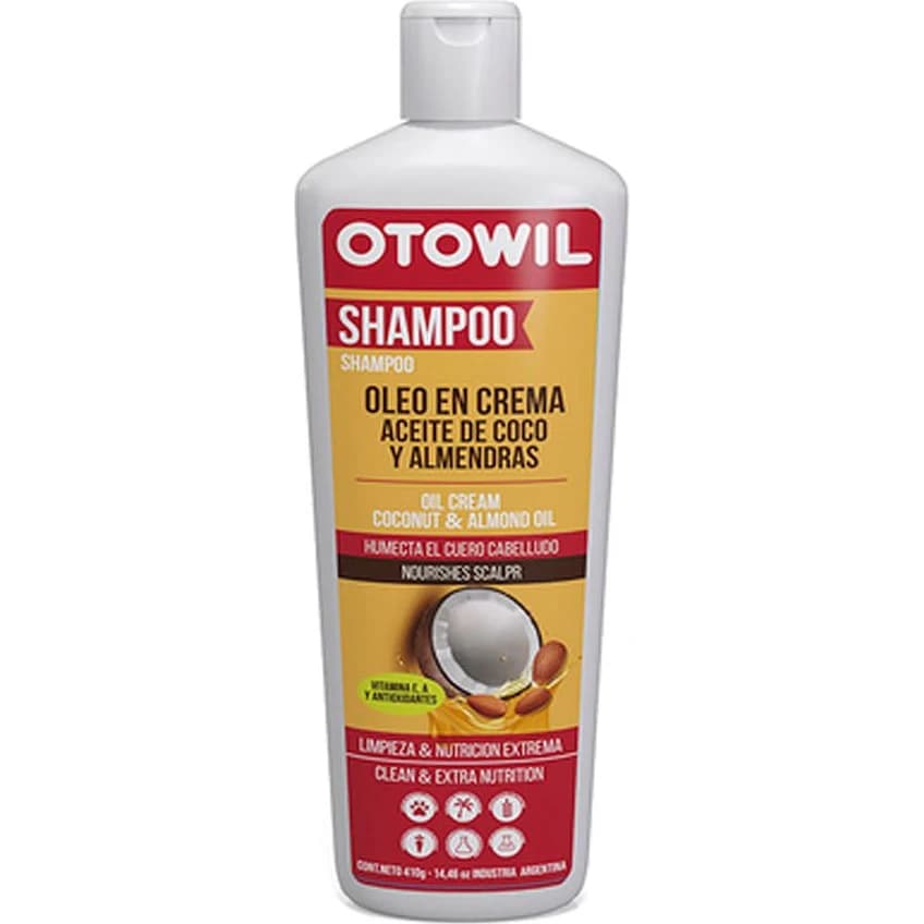 Shampoo de Tocador Otowil Óleo Crema de Coco y Almendras 410 ml