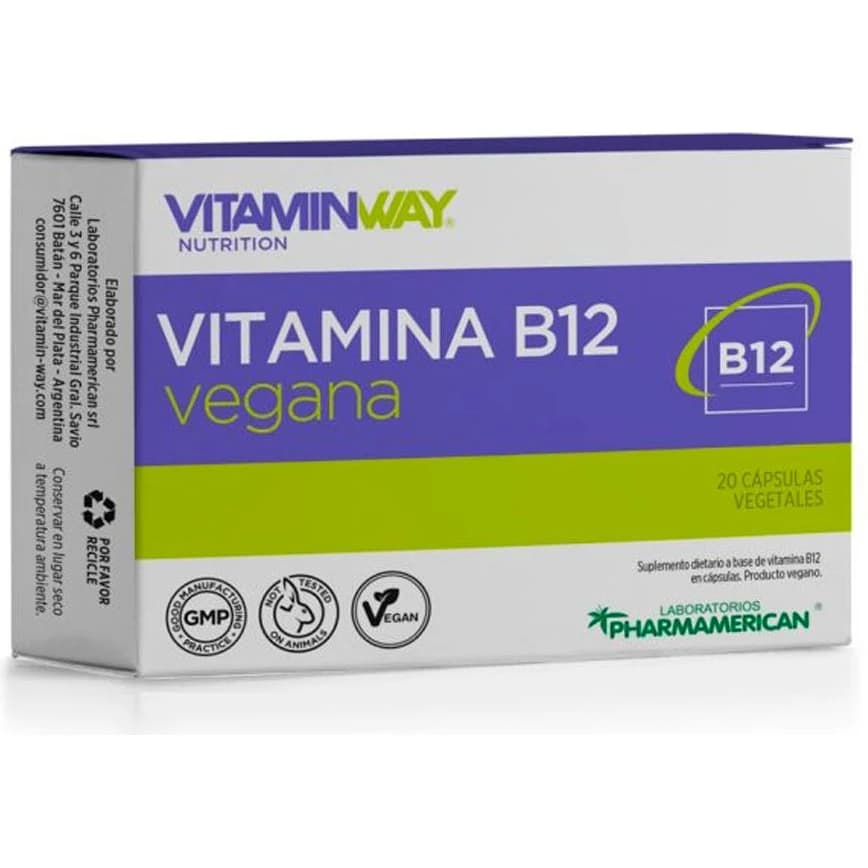 Vitamina B12 Vegana Vitamin Way x 20