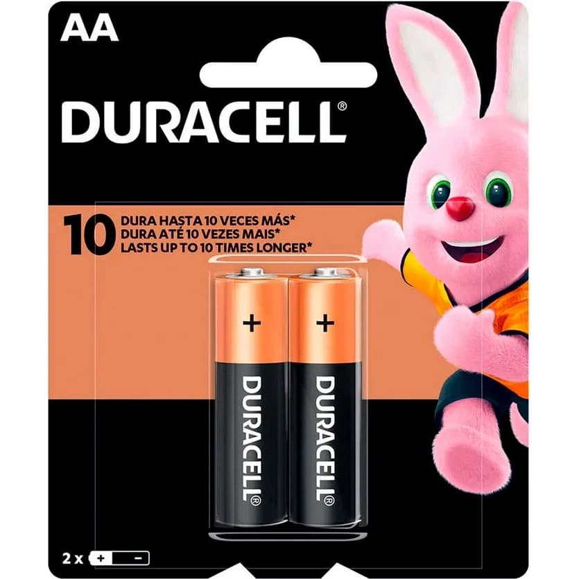 Pilas Duracell AA Alcalinas Pack x2