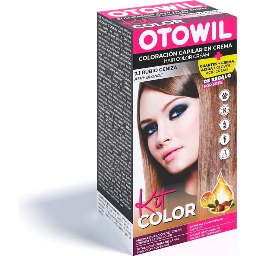 Tintura Capilar Otowil Tint Kit Tono 7.1