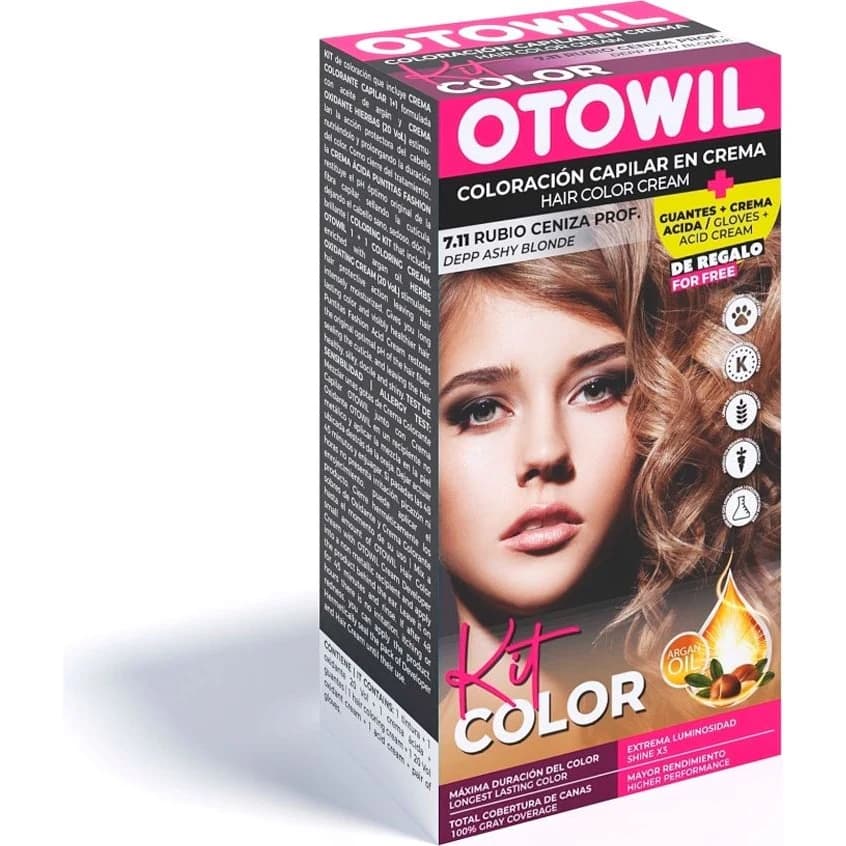 Tintura Capilar Otowil Tint Kit Tono 7.11