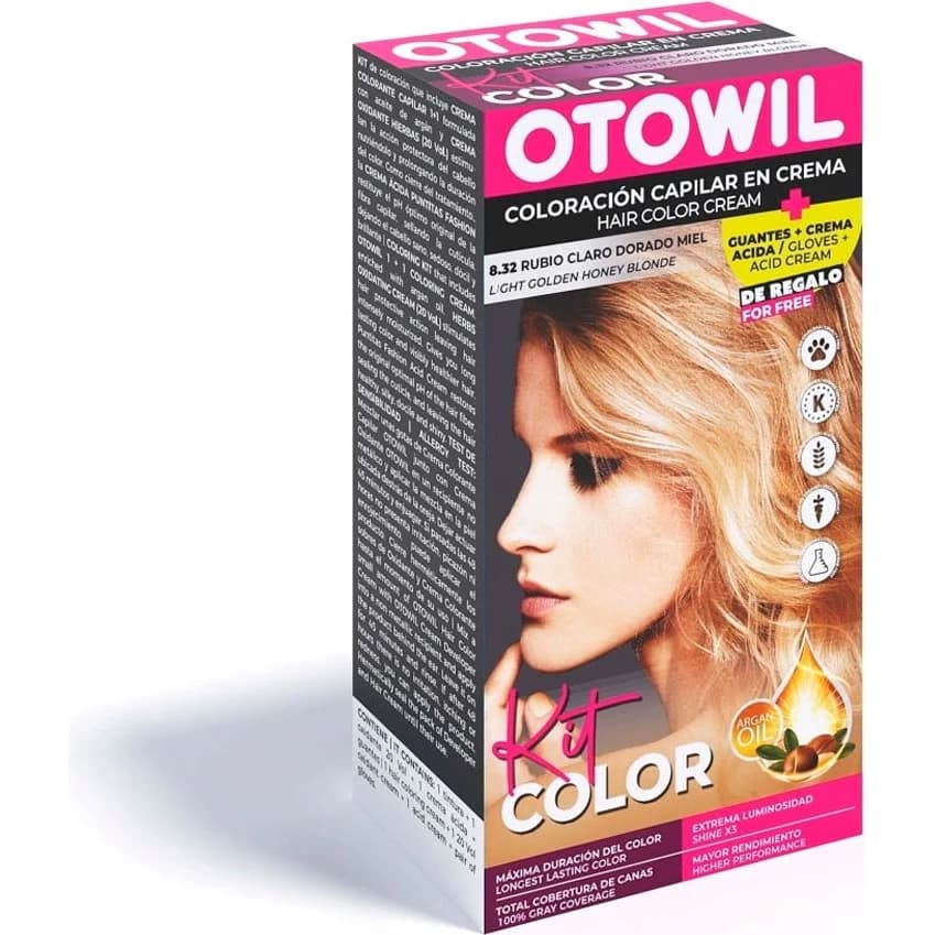 Tintura Capilar Otowil Tint Kit Tono 8.32