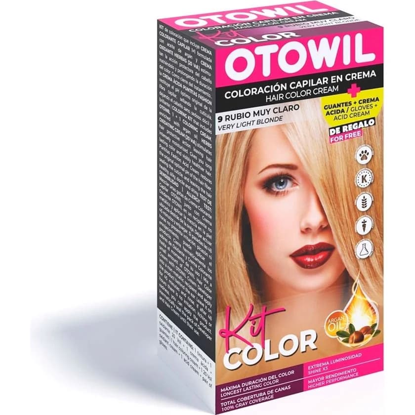 Tintura Capilar Otowil Kit Tono 9