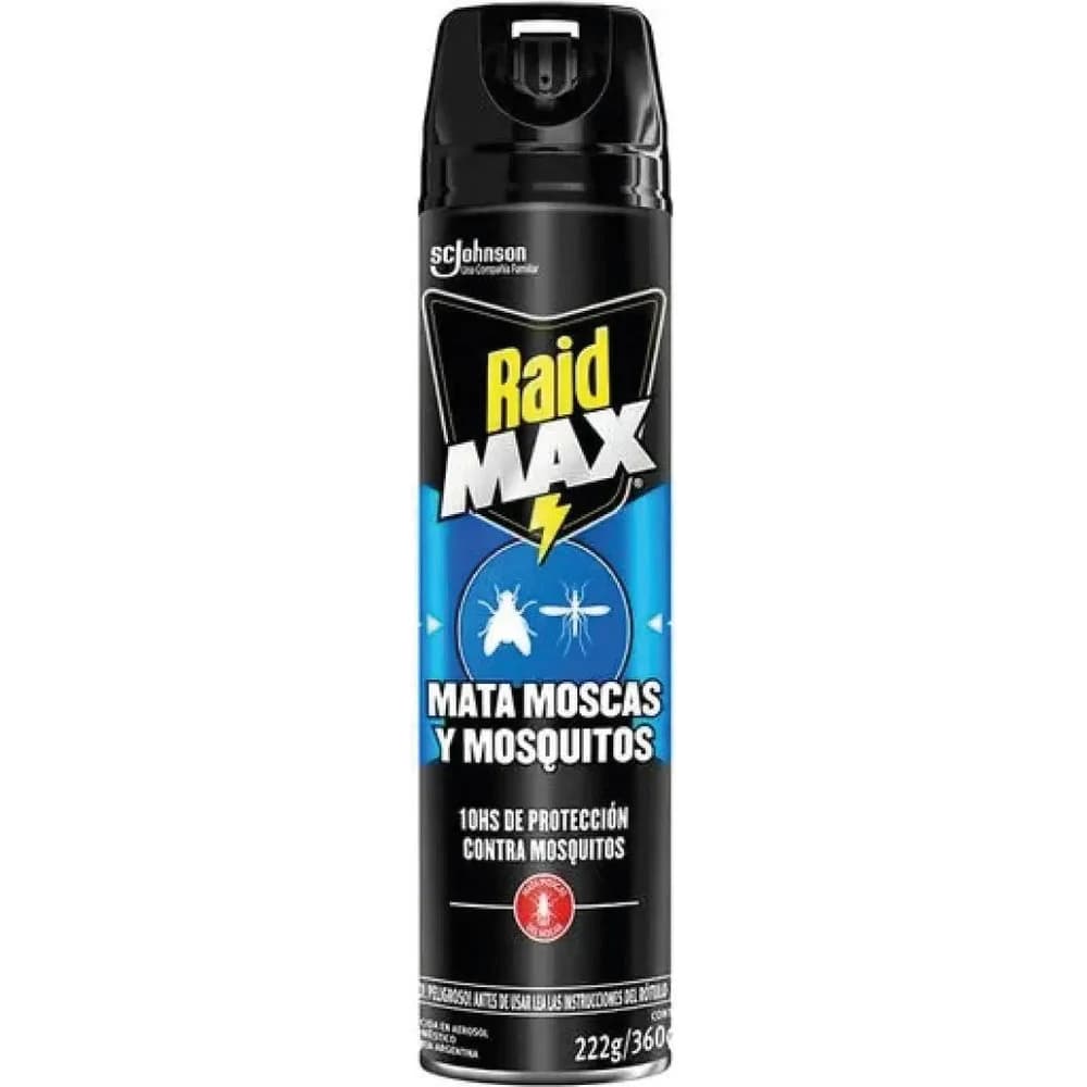 Raid Max Insecticida Mata Moscas y Mosquitos 360 ml