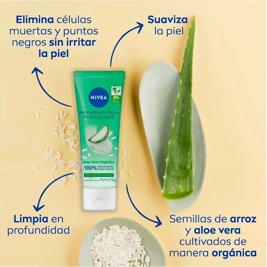 Gel Exfoliante Purificante Nivea con Aloe Vera 75 ml