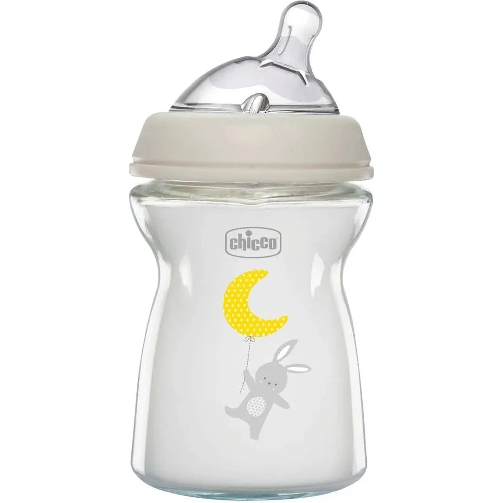 Mamadera Chicco Natural Feeling Vidrio 0m+ 250 ml