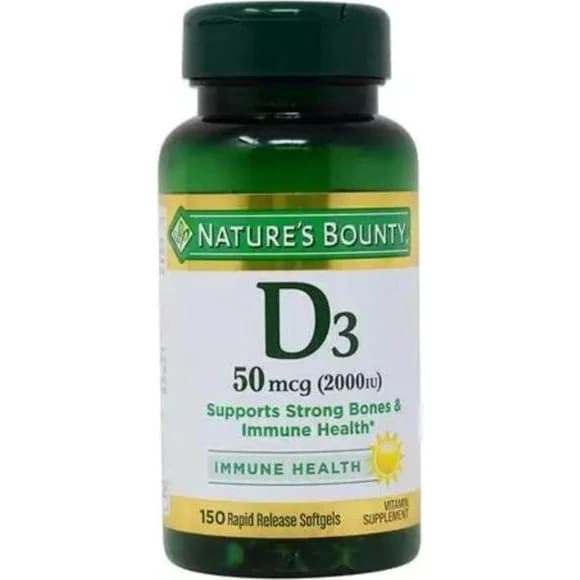 Vitamina D 2000 IU Nature's Bounty x 150 Cápsulas