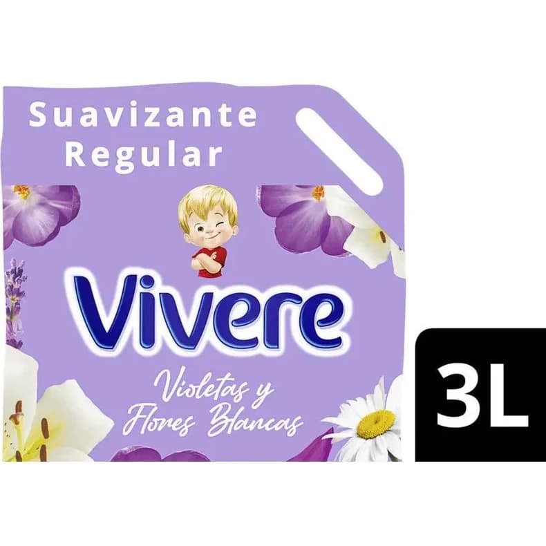 Suavizante para Ropa Vivere Violetas y Flores Blancas 3 L