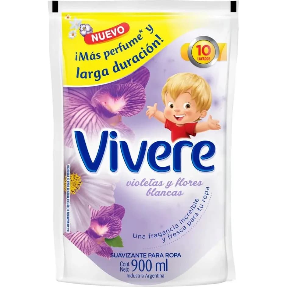 Suavizante para Ropa Vivere Violetas y Flores Blancas 900 ml