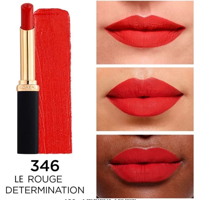 Labial Cremoso L'Oréal Color Riche Intense Volume Matte Tono 346 Rouge