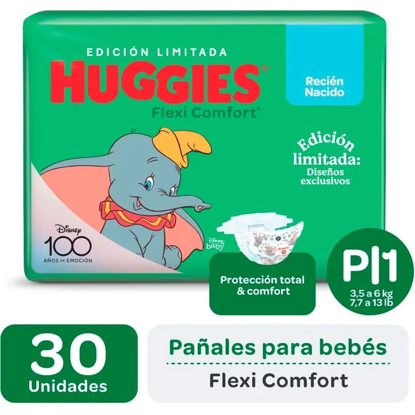 Pañales Huggies Flex Comfort Mega Talle P x30