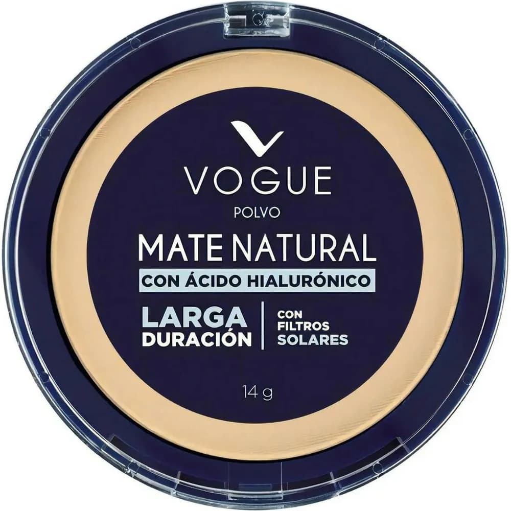 Polvo Compacto Vogue Rostro Mate Natural Trigueño