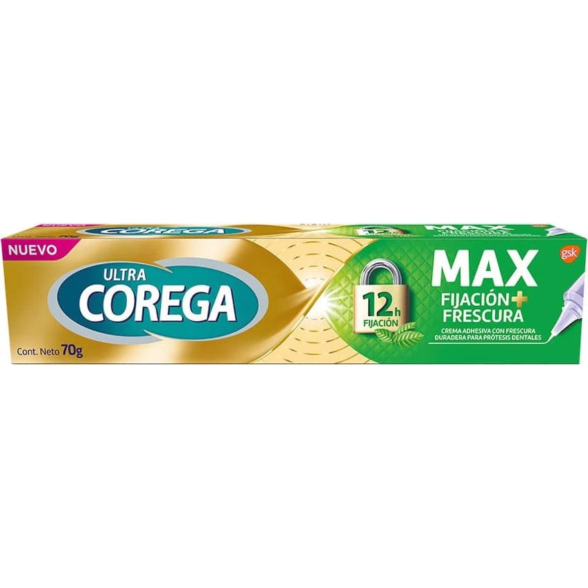 Adhesivo Ultra Corega Max Fijación Fresca 70 g