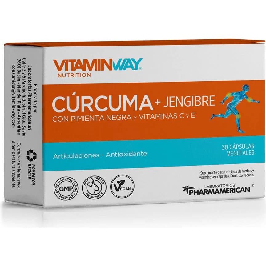 Vitamin Way Cúrcuma + Jengibre + Pimienta Negra x 30 Cápsulas