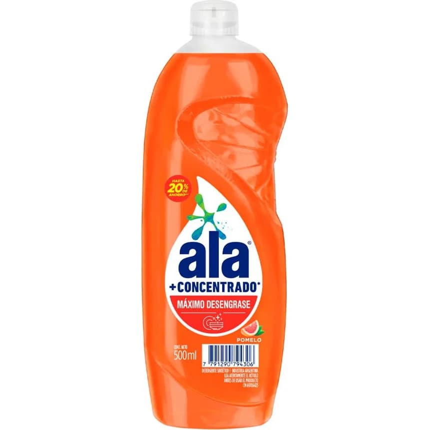 Detergente Lavavajillas Ala Concentrado Pomelo 500 ml