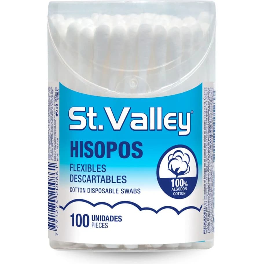 Hisopos St. Valley Tubo x100