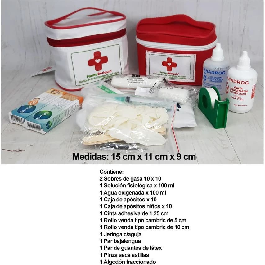 Botiquín de Primeros Auxilios Sur Farma Neceser de Tela 19 x 10 x 10