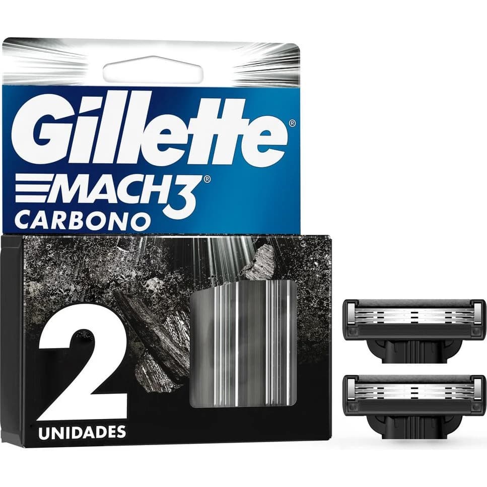 Gillette Mach3 Crema de Afeitar Carbón 2 Cartuchos
