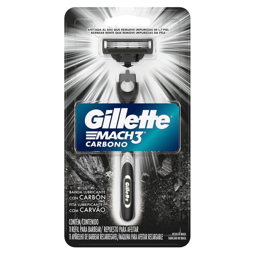 Máquina de Afeitar Gillette Mach3 Carbono x 1