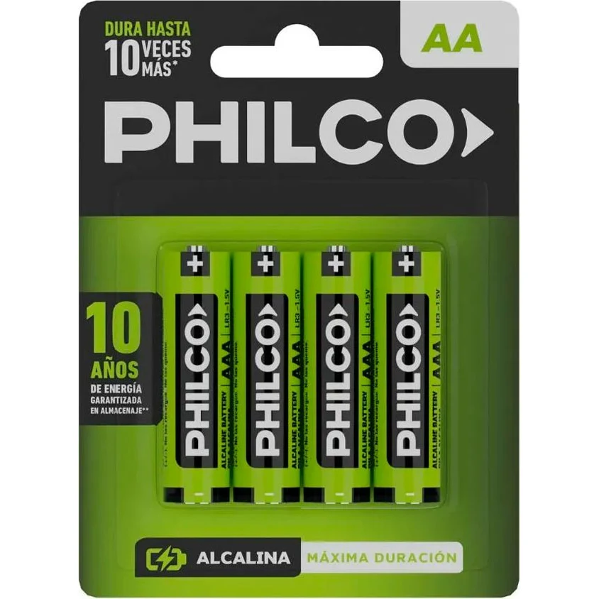Pilas Alcalinas AA Philco Pack x4