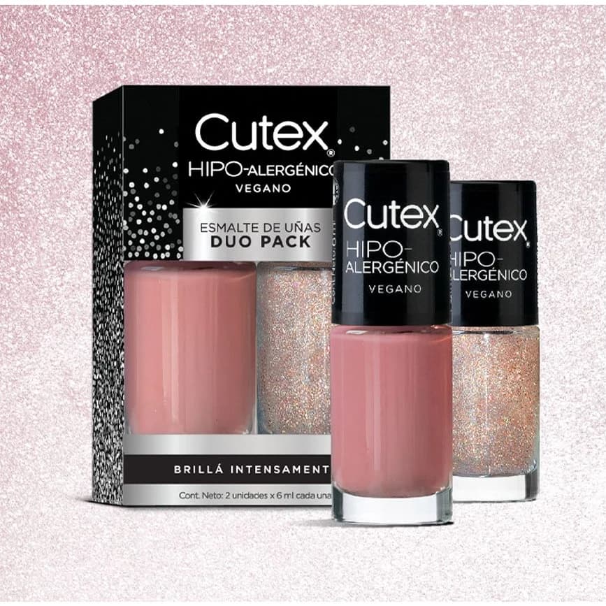Esmalte Cutex Duo Pack Glitter Celebrity