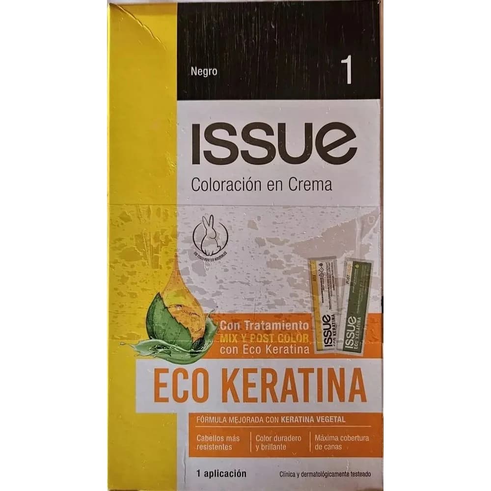 Tintura Capilar Issue Kit Eco Extra Keratina Tono 1