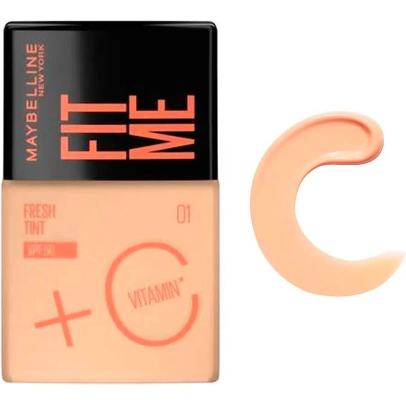 Base de Maquillaje Maybelline Fit Me Fresh Tint SPF 50 Tono 1