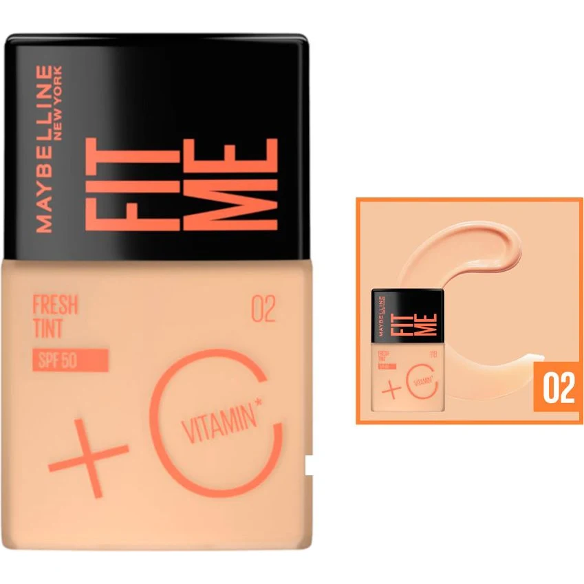 Base de Maquillaje Maybelline Fit Me Fresh Tint SPF 50 Tono 2