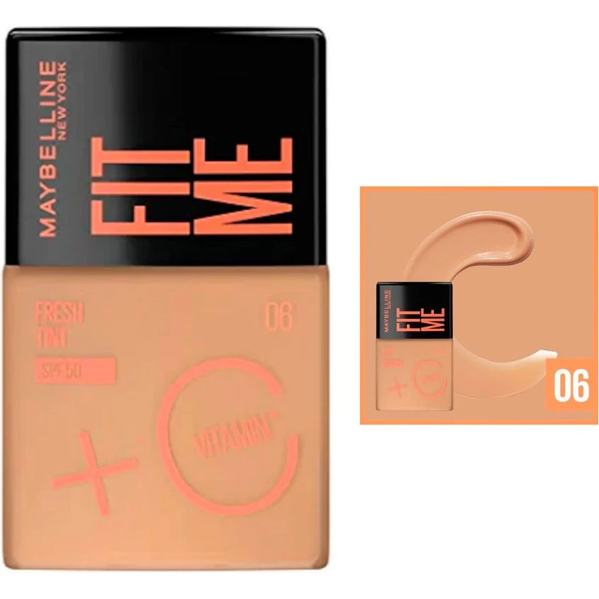 Base de Maquillaje Maybelline Fit Me Fresh Tint SPF 50 Tono 6