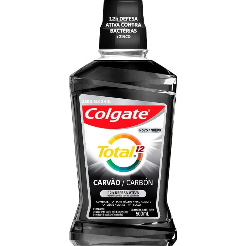 Enjuague Bucal Colgate Total 12 Carbón Activado 500 ml