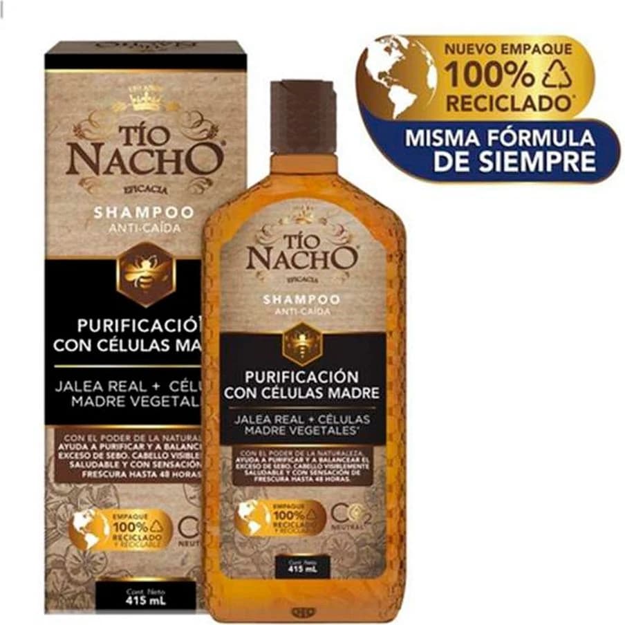 Shampoo Tío Nacho Células Madres 2 x 415 ml