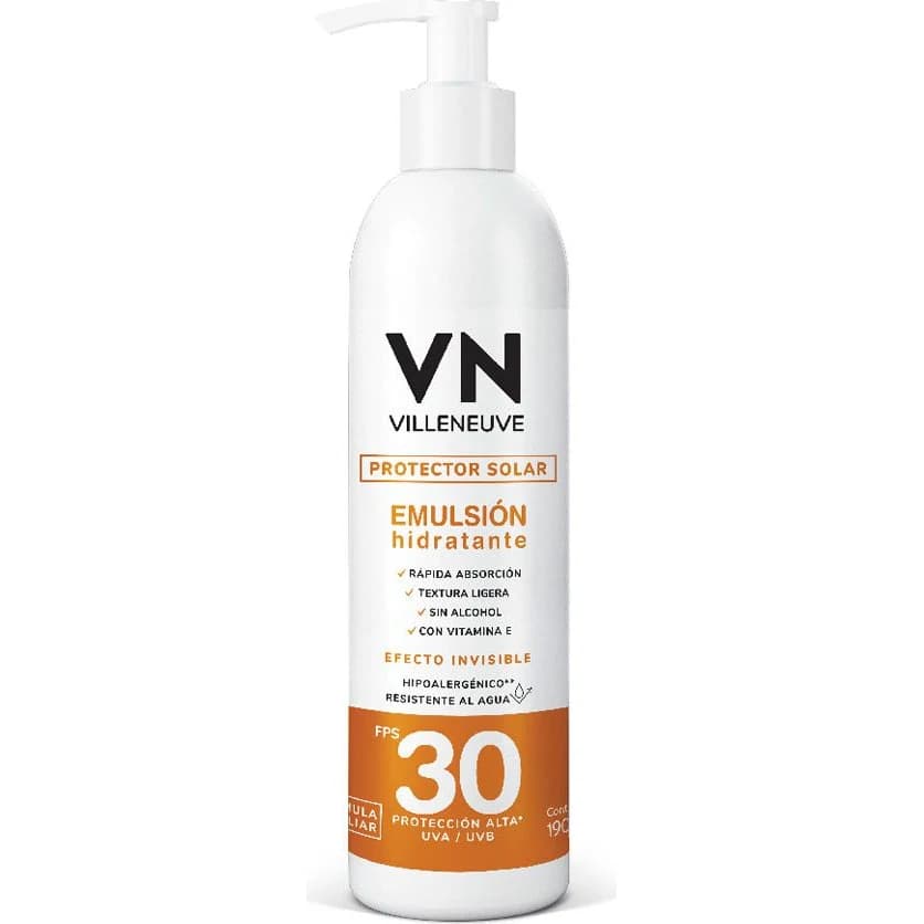 Protector Solar Emulsión FPS 30 Villeneuve 190 ml