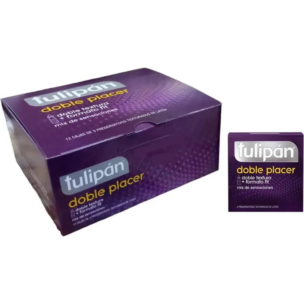 Preservativos Tulipán Doble Placer x3