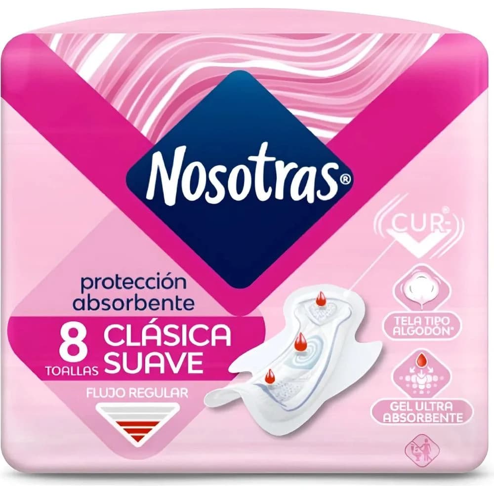 Toallas Femeninas Nosotras Clásicas con Caléndula x 8