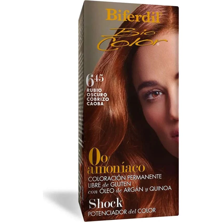 Tintura Capilar Biferdil Biocol 0% Amoníaco Tono 6.45